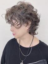 モリオフロムロンドン 原宿本店(morio from London) 【morio原宿】外国人風ショートパーマ マレットヘア 50代ヘア