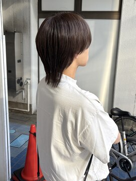 インセンス 用賀店(insence) 丸みショートウルフ×艶ブラウン
