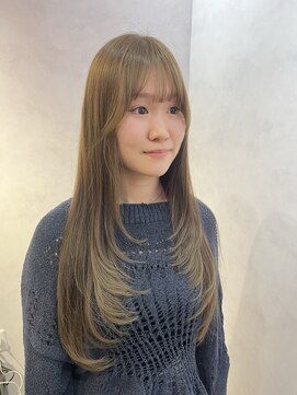 シェリーバイレイドバック 渋谷(cheri by LAIDBACK) ミディアムレイヤーハッシュカット顔周りレイヤーカット韓国ヘア