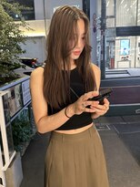 オブ ヘアー 自由が丘 ウエスト(Of HAIR WEST)&nbsp;オリーブベージュ　ミディアムレイヤー　韓国ボブ　レイヤー