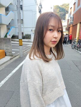 ツイギー 宮西店(TWiGGY) ミディアム×くすみベージュ
