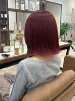 ニュースエン(newseN:) ボブ/チェリーレッド/ブリーチ/ダブルカラー/新潟/万代