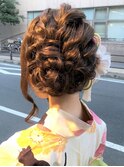 浴衣の編み込みアレンジ♪