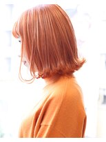 イル(ill)&nbsp;切りっぱなし　透明感　オレンジ　ボブ　大須