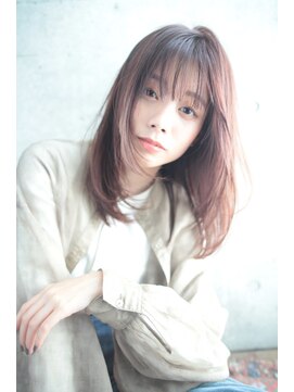 アンド(AND) 地毛風ストレート ミディアムウルフ 中目黒 代官山