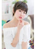 大人かっこいいダークグレージュ小顔マッシュショートb1