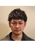 くせ毛風マッシュショート