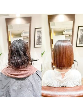 トレワ(trewa) 縮毛矯正×bobスタイル【札幌大通り美容室trewa】