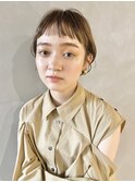 【PARK】束感ワイドショートバング×シアーベージュ