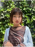 切りっぱなしボブ・インナーカラー【目黒不動前】