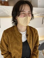 コフィー バイ メルト 吉祥寺(cofy by melt)&nbsp;【三ツ井】センターパートウルフパーマレイヤーカットウルフボブ