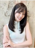 【顔まわりレイヤーカット】が大人気★透明感カラー★京佳★新宿