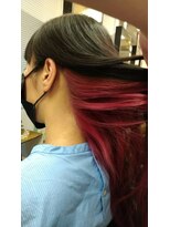 タイガ 上野御徒町(TAIGA)&nbsp;髪質改善×インナーカラー(レッド)【艶髪・美髪】