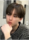 シースルーマッシュナチュラルマッシュメンズ韓国ツーブロック