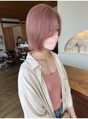 ミニボブ×ナチュラルピンク