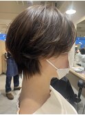 ハンサムショート 黒髪 ニュアンスパーマ