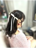 お花のハーフツイン