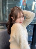 韓国ウェーブヘア前髪カットレイヤーカット髪質改善銀座