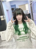 ＊SAKI＊ロングウルフ×グリーンインナー