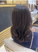 セミロングウェーブ/透明感ナチュラルブラウン