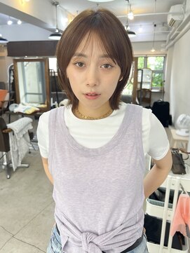 ペイジヘアー(paige hair) ベージュレイヤーボブシースルーバング