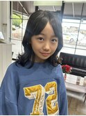 くびれ似合わせカット顔まわりカット大人可愛い小顔キッズカット