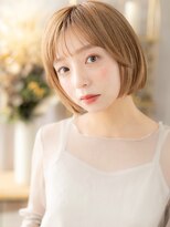 カバーヘア ブリス 北浦和(COVER HAIR bliss)&nbsp;透明感ブリーチカラー切りっぱなしボブレイヤーh4北浦和20代30代