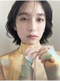 2WAY切りっぱなしボブ/ナチュラル/シースルーバング