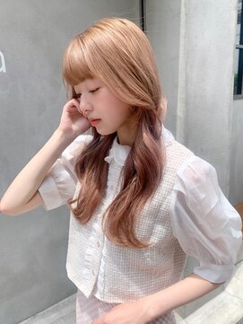 マリアバイアフロート(Maria by AFLOAT) 〈藤間〉ミルクティーベージュ/韓国ヘア/顔まわりレイヤーカット