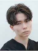 渋谷mensアクティブショートフェザーパーマセンターパート
