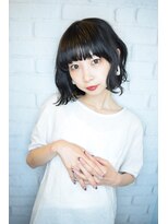 モリオ フロム ロンドン 鶴瀬店 【morio鶴瀬】大人かわいい黒髪パーマ切りっぱなしボブ