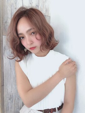 クシュ 所沢東口店(kusyu...) カーキグレージュマッシュショートボブフェザーバング(所沢388)