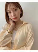 【THREEbyKEEP尾山台】切りっぱなしボブ×艶カラー