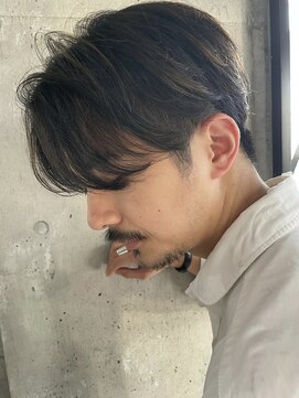 クオル 立川(QOL) 毛流れセンターパートニュアンスパーマツーブロック刈り上げ