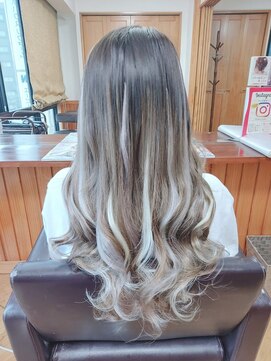 エクステンション クーチャー(Extention Cu'cha) ホワイト＋シルバー　メッシュ