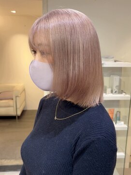 ベレーザ 渋谷(BELEZA) 2877ミルクティーブロンドハイトーンカラー波巻きスローカラー