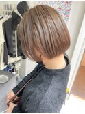 ダブルカラーベージュカラーハイトーンカラーケアブリーチボブ
