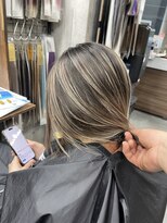 ラフ(LAFF)&nbsp;#バレイヤージュ#グレージュカラー#ボブウルフ#ココアベージュ