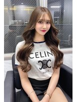 ランズ(LANDS) シールエクステ 顔まわりレイヤーカット 【韓国ヘア 大阪 梅田】