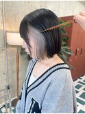 ミニボブ/インナーカラー(20代/30代/ベージュ/グレージュ)YI95