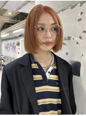 オレンジベージュ× bob