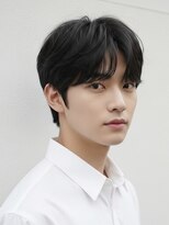 エイチ メンズ(H)&nbsp;センター分けニュアンスパーマ極道パーマフェードマンバンヘア