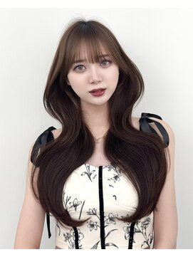 アマトウキョウスマートサロン(AMA TOKYO×Smart Salon) 韓国ヘア　レイヤーカット　顔まわり