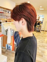 リップソウル(RIP SOUL)&nbsp;《RIP SOUL》赤髪 韓国風 センターパート ウルフ ショート