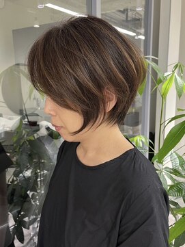 GBG 自由が丘 くびれショートボブ40代50代グレイカラー白髪染め白髪ぼかし