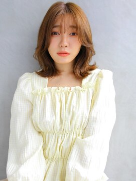 ソヨン 天王寺店(SOYON) 薄めバング×キュートくびれロブ