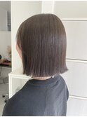 【オリーブベージュ/切りっぱなしボブ】