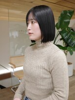 ラロ(raro)&nbsp;ぱつっとボブシースルーバングオリーブグレージュ