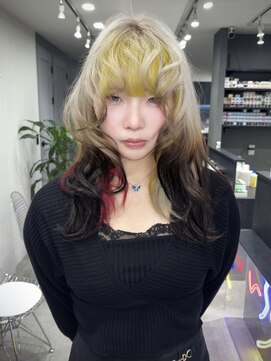 いろあそび 八王子 【デザインカラー】ホワイトシルバー×イエロー
