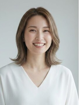 ラピッシュ 北習志野店 外ハネミディアム×オリーブベージュ